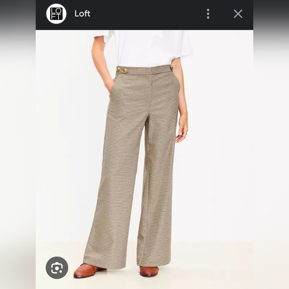 LOFT Houndstooth Patterned Women's Pants
